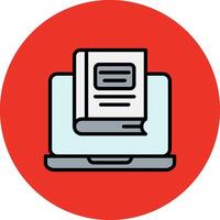 E Learning Filled Multi Circle Icon vector