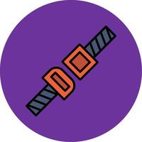 Seat Belt Filled Multi Circle Icon vector