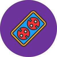 Socket Filled Multi Circle Icon vector