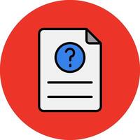 Ask Filled Multi Circle Icon vector