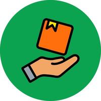 Delivery Filled Multi Circle Icon vector