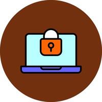 Web Security Filled Multi Circle Icon vector