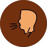 Difficult Breathing Filled Multi Circle Icon vector