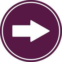 Go Glyph Circle Icon vector