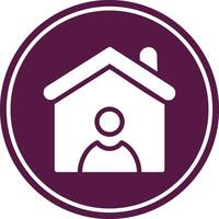 Qurantine Glyph Circle Icon vector