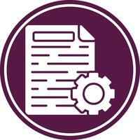 Content Management Glyph Circle Icon vector