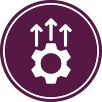 Development Glyph Circle Icon vector