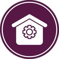 Setting Glyph Circle Icon vector