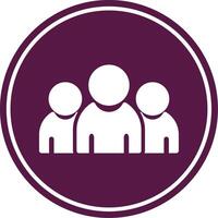 Team Work Glyph Circle Icon vector