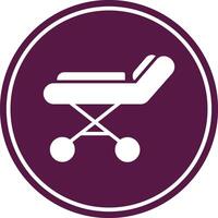 Stretcher Glyph Circle Icon vector