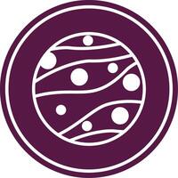 Mars Glyph Circle Icon vector