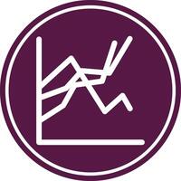 Plot Glyph Circle Icon vector