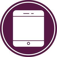 Tablet Glyph Circle Icon vector