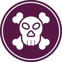 Danger Glyph Circle Icon vector