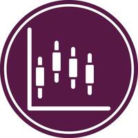 Plot Glyph Circle Icon vector