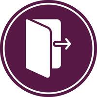 Do Not Go Out Glyph Circle Icon vector
