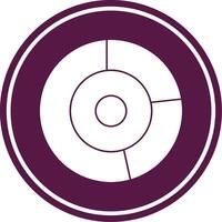 Donut Chart Glyph Circle Icon vector