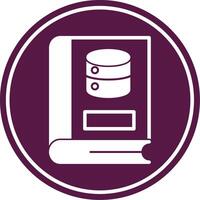 Server Glyph Circle Icon vector