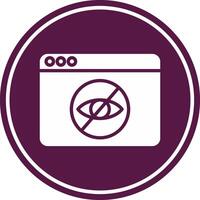 Eye Glyph Circle Icon vector