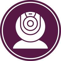 web camera Glyph Circle Icon vector