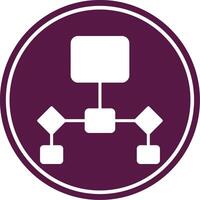 Flowchart Glyph Circle Icon vector
