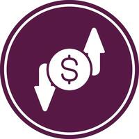 Wage Glyph Circle Icon vector