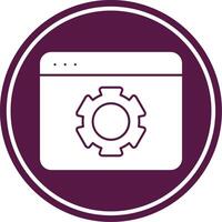 Web Optimization Glyph Circle Icon vector