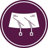 Windscreen Glyph Circle Icon vector