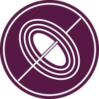 Black Hole Glyph Circle Icon vector