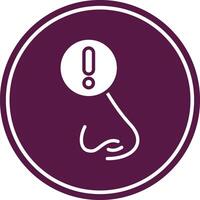 Difficulty Breathing Glyph Circle Icon vector