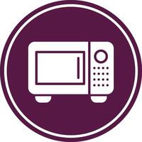 Microwave Glyph Circle Icon vector