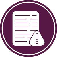 Error Glyph Circle Icon vector
