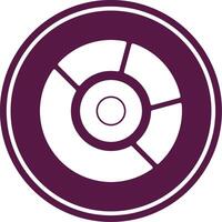 Marked Donut Chart Glyph Circle Icon vector