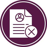 Denied Glyph Circle Icon vector