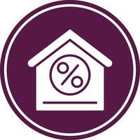 Home Glyph Circle Icon vector