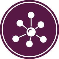 Network Glyph Circle Icon vector