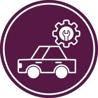 Workshop Glyph Circle Icon vector
