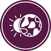 Eclipse Glyph Circle Icon vector