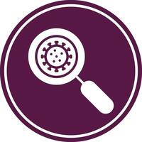Magnifier Glyph Circle Icon vector