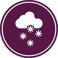 Snowfall Glyph Circle Icon vector