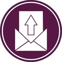 Mail Glyph Circle Icon vector