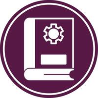 Setting Glyph Circle Icon vector