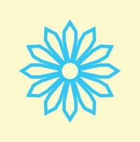 a blue flower with a star in the center vector