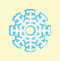a snowflake is shown on a yellow background vector
