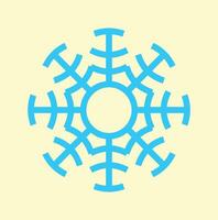 a snowflake icon in a flat style vector