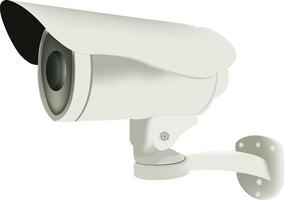 Modern security camera observing surrounding area vector