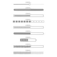collection set of cute doodle hand draw loading bar counter battery, text box vector