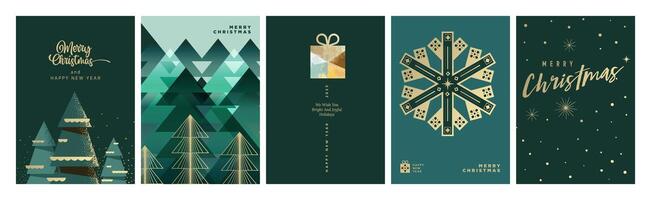 Christmas and New Year Greeting Cards. illustration concepts for background, greeting card, party invitation card, website banner, social media banner, marketing material. vector