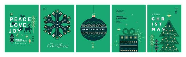 Merry Christmas and Happy New Year. illustrations for greeting card, party invitation card, website banner, social media banner, marketing material. vector