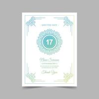 Colorful pattern pattern birthday invitation design vector